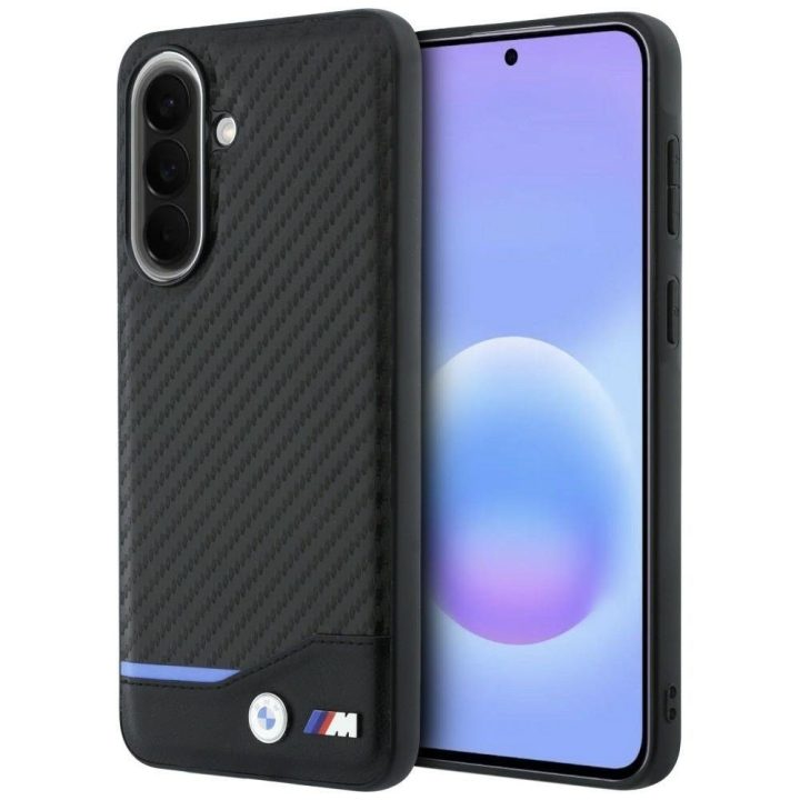 BMW M Carbon juodas dėklas Samsung Galaxy A57 5G telefonui