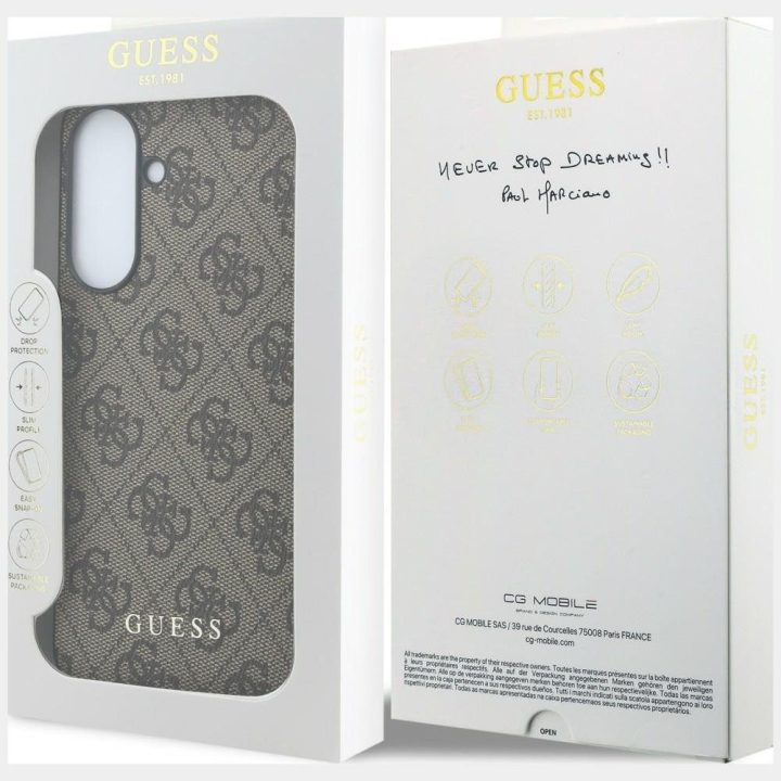 Dėklas Guess 4G Classic Samsung Galaxy A37 5G, rudas