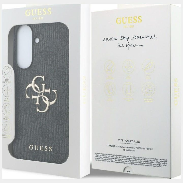 Guess dėklas Samsung Galaxy A57 5G, juodas