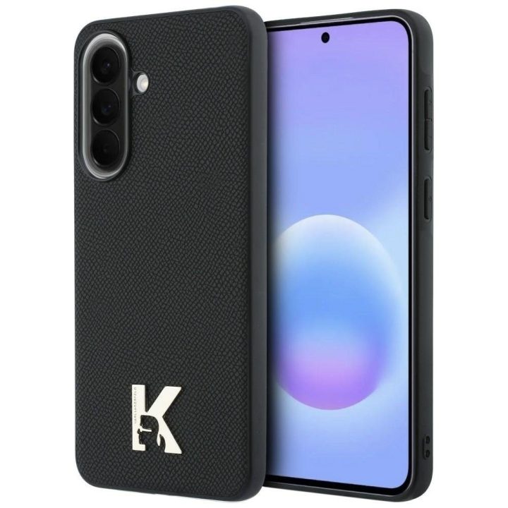 Karl Lagerfeld Karl Head Logo dėklas Samsung Galaxy A57 5G telefonui, juodas