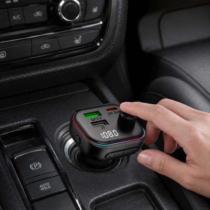 Automobilinis įkroviklis Tech-Protect CC07 su FM Bluetooth siųstuvu