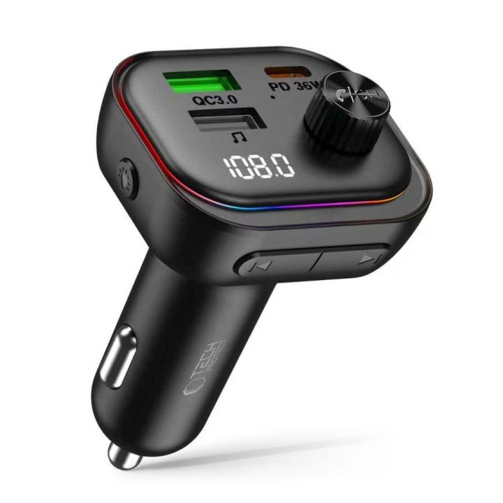 Automobilinis įkroviklis Tech-Protect CC07 su FM Bluetooth siųstuvu