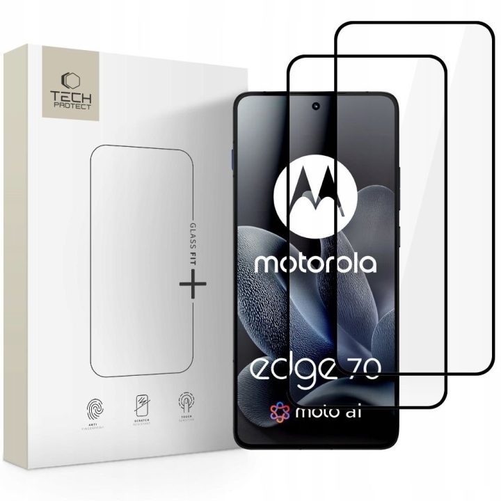 Apsauginis stiklas Tech-Protect Glass Fit+ 2 vnt. Motorola Edge 70 5G