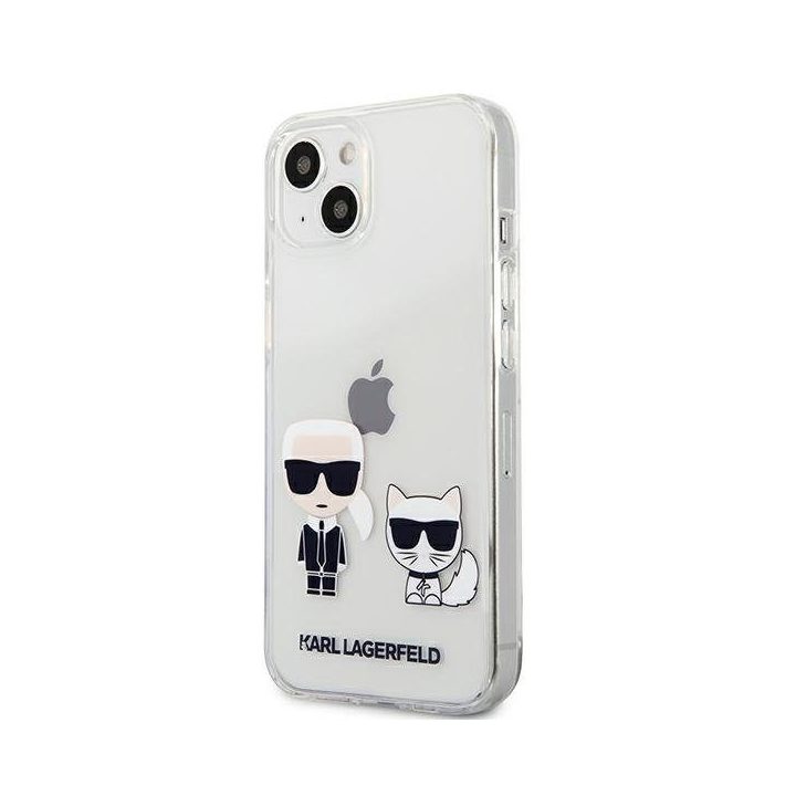 Skaidrus dėklas Karl Lagerfeld Karl & Choupette iPhone 13 mini