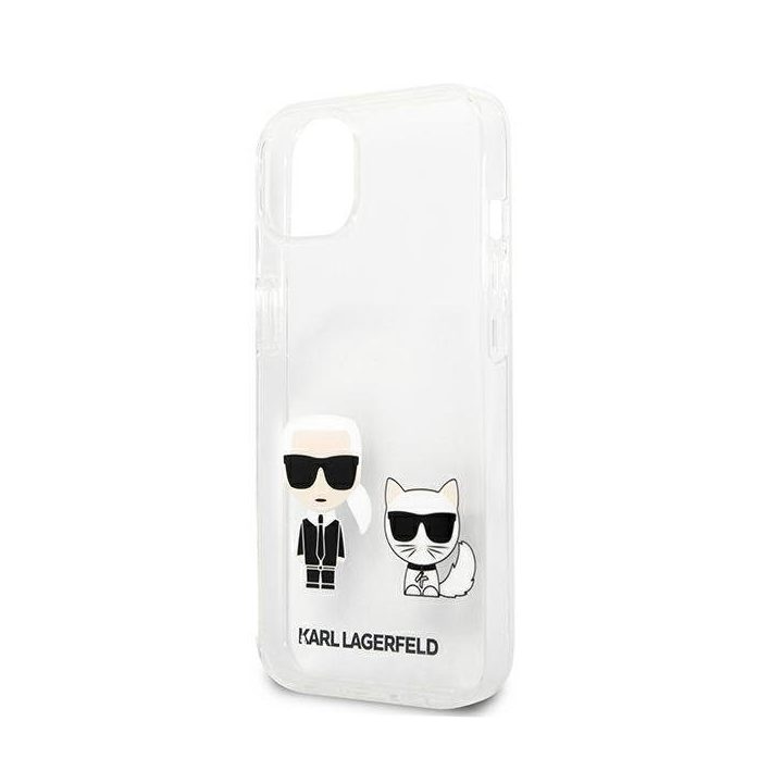 Skaidrus dėklas Karl Lagerfeld Karl & Choupette iPhone 13 mini