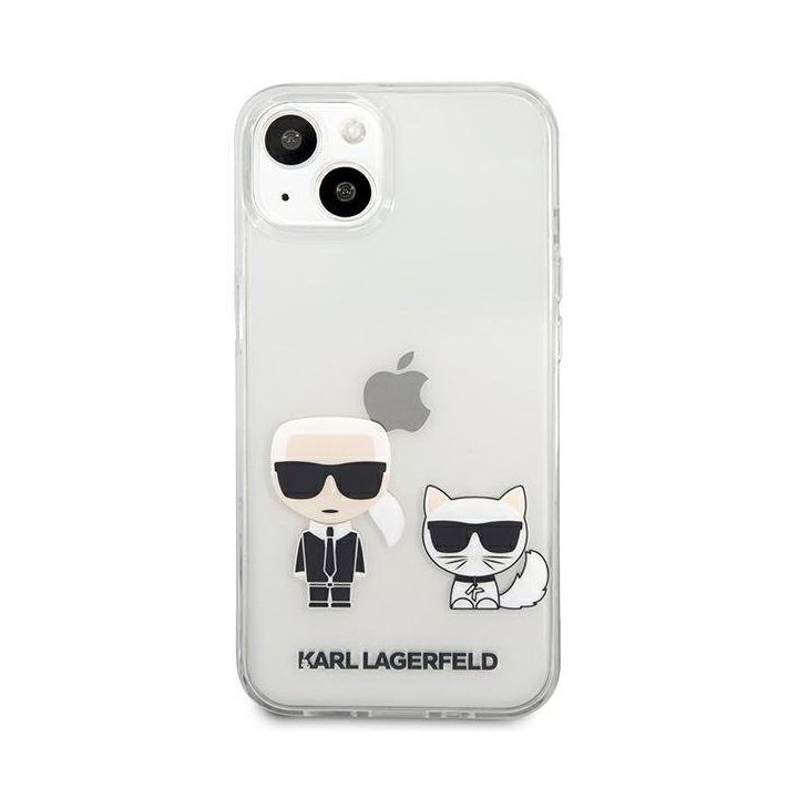 Skaidrus dėklas Karl Lagerfeld Karl & Choupette iPhone 13 mini