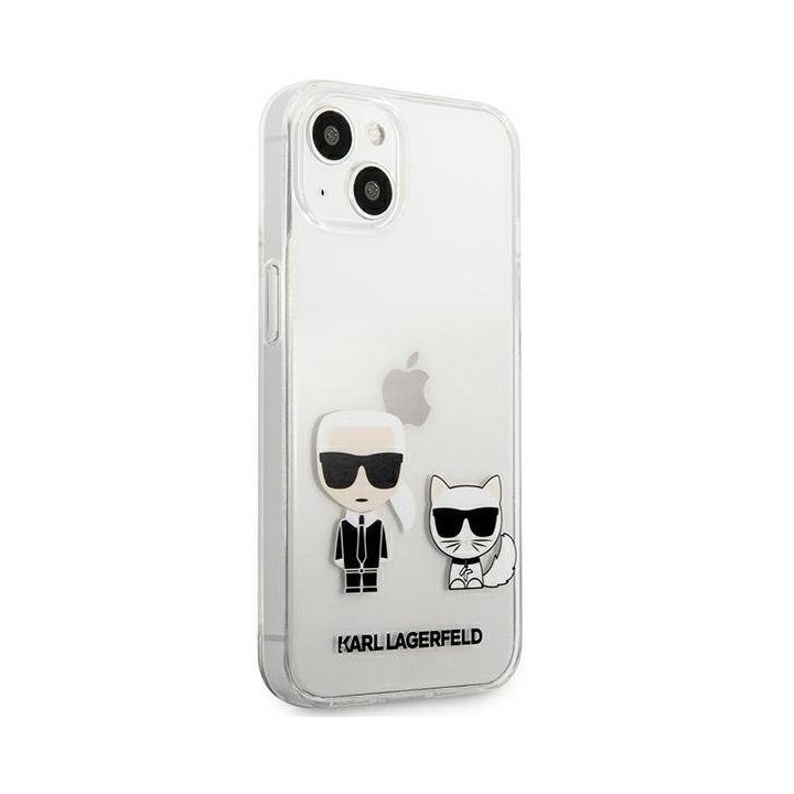 Skaidrus dėklas Karl Lagerfeld Karl & Choupette iPhone 13 mini