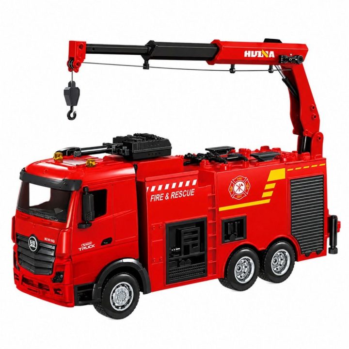 Huina 1362 RC gaisrinis automobilis su kranu ir vandens patranka 1:18