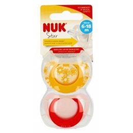 NUK Star silikoniniai čiulptukai 6–18 mėn., 2 vnt.