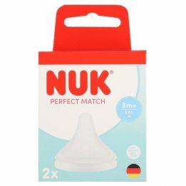 Silikoniniai buteliuko žindukai NUK M, 2 vnt.