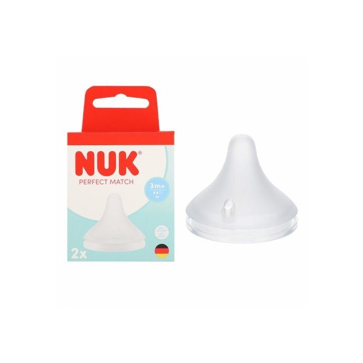 Silikoniniai buteliuko žindukai NUK M, 2 vnt.