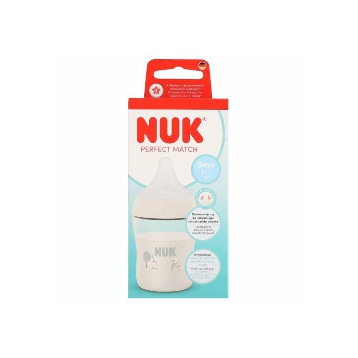 150 ml kūdikių buteliukas NUK Perfect Match su silikoniniu čiulptuku, avytės motyvu