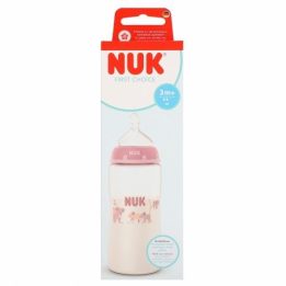 NUK First Choice 300 ml buteliukas su žinduku nuo 3 mėn.