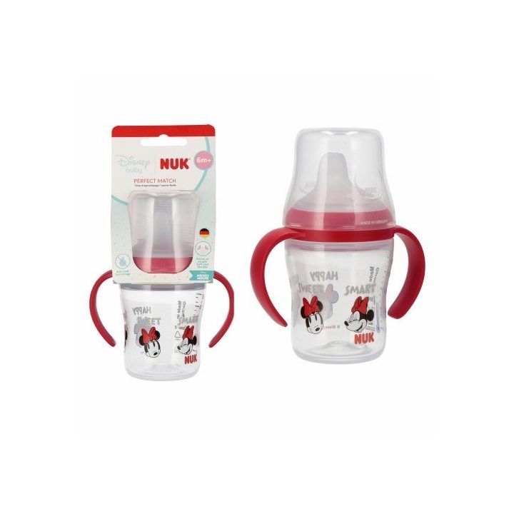 NUK buteliukas su rankenėlėmis, 150 ml, Minnie Mouse