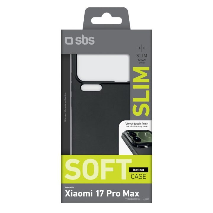 SBS Instinct dėklas Xiaomi 17 Pro Max, juodas