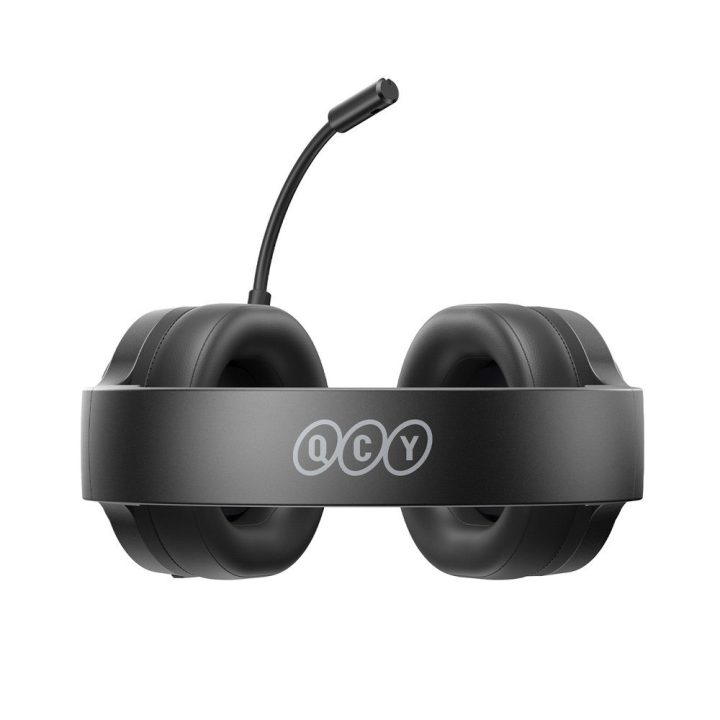 QCY V200 Pro laidinės žaidimų ausinės su 7.1 garsu ir nuimamu mikrofonu, juodos