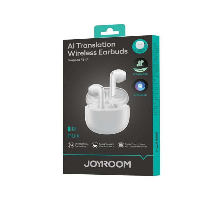Baltos belaidės TWS ausinės Joyroom JR-FB1 Funpods