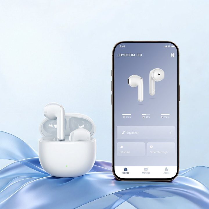 Baltos belaidės TWS ausinės Joyroom JR-FB1 Funpods