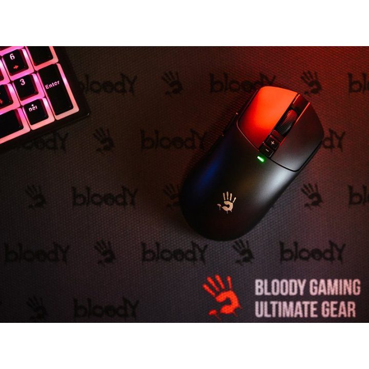 Juoda belaidė žaidimų pelė Bloody R72 Ultra