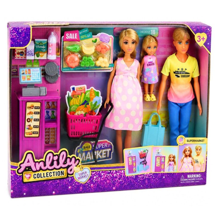 Lėlių rinkinys su aksesuarais Anlily Family Supermarket