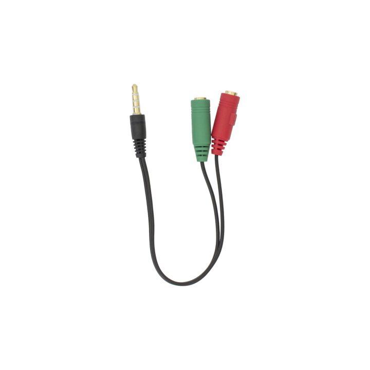 3,5 mm garso adapteris su 2 lizdais
