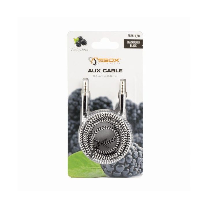 Sbox AUX laidas 3,5 mm į 3,5 mm juodas