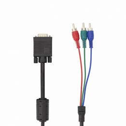 Sbox VGA–3 RCA laidas, 2 m