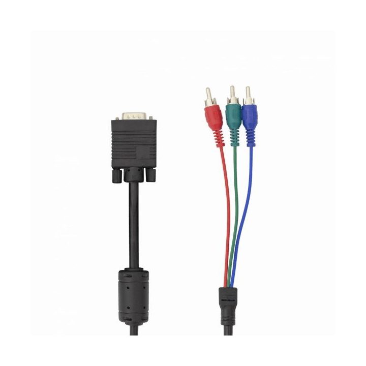 Sbox VGA–3 RCA laidas, 2 m