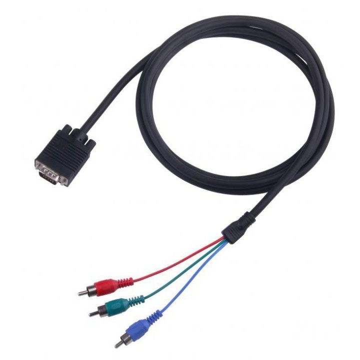 Sbox VGA–3 RCA laidas, 2 m
