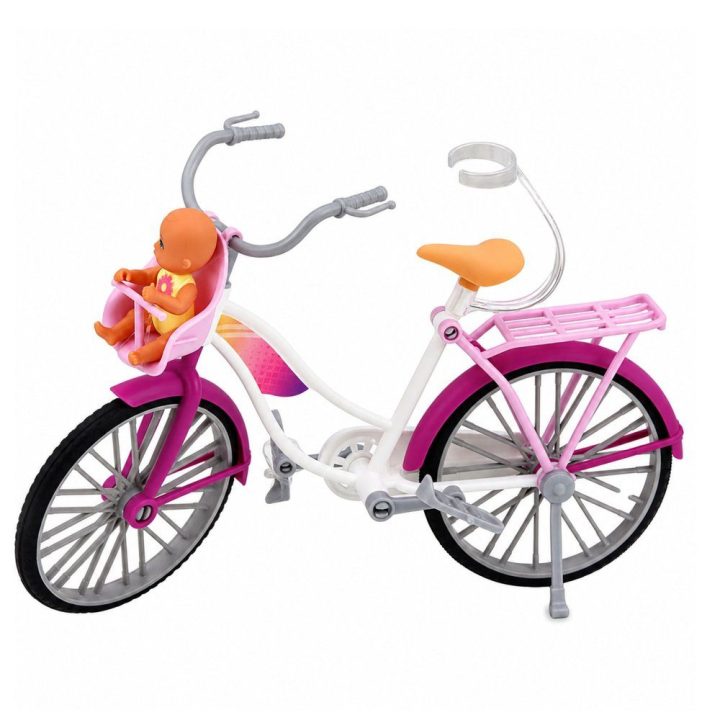 Lėlės rinkinys su dviračiu ir kūdikio sėdyne Anlily 30 cm