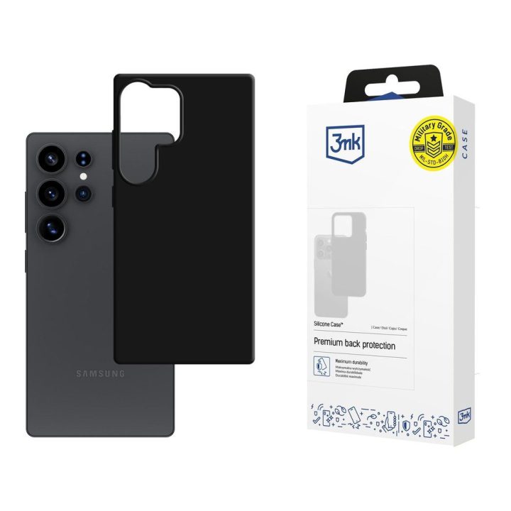 Silikoninis dėklas Samsung Galaxy S25 Ultra – juodas