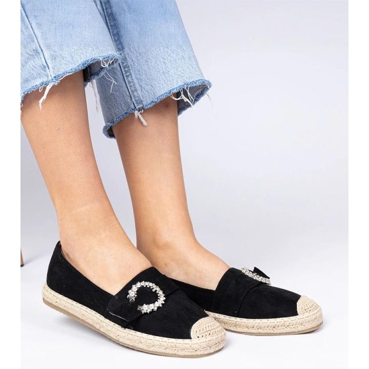Juodos espadrilės su cirkoniais Maruta