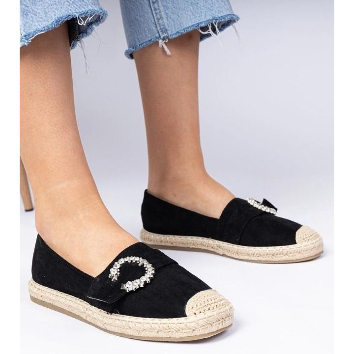 Juodos espadrilės su cirkoniais Maruta
