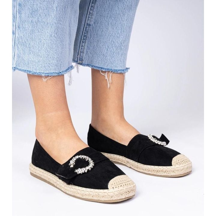 Juodos espadrilės su cirkoniais Maruta