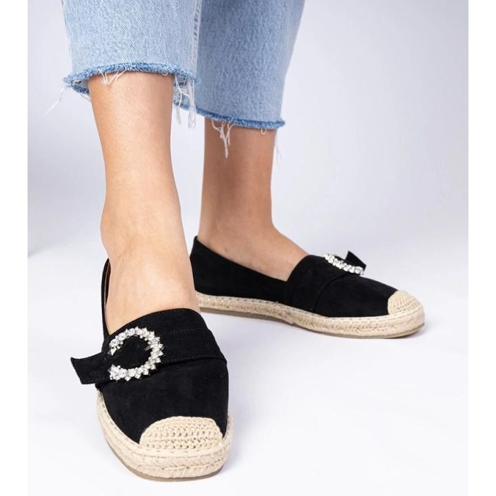 Juodos espadrilės su cirkoniais Maruta
