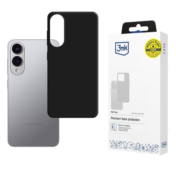 3mk dėklas Samsung Galaxy S25 Edge telefonui, juodas