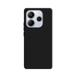 Juodas silikoninis dėklas Xiaomi Redmi Note 14 5G