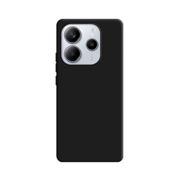 Juodas silikoninis dėklas Xiaomi Redmi Note 14 5G
