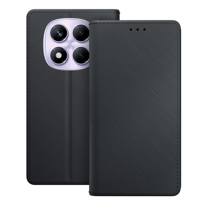 3mk Wallet Case dėklas Xiaomi Redmi Note 14 Pro 4G telefonui, juodas