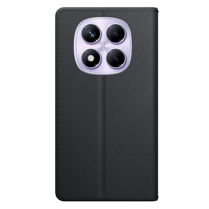 3mk Wallet Case dėklas Xiaomi Redmi Note 14 Pro 4G telefonui, juodas
