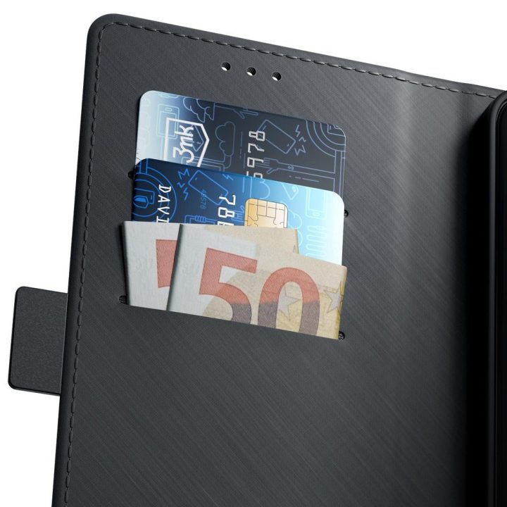 Dėklas Samsung Galaxy S25 Edge 3mk Wallet Case, juodas