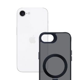 Dėklas 3mk Smoke Case Mag&Stand Apple iPhone 16E telefonui, juodas