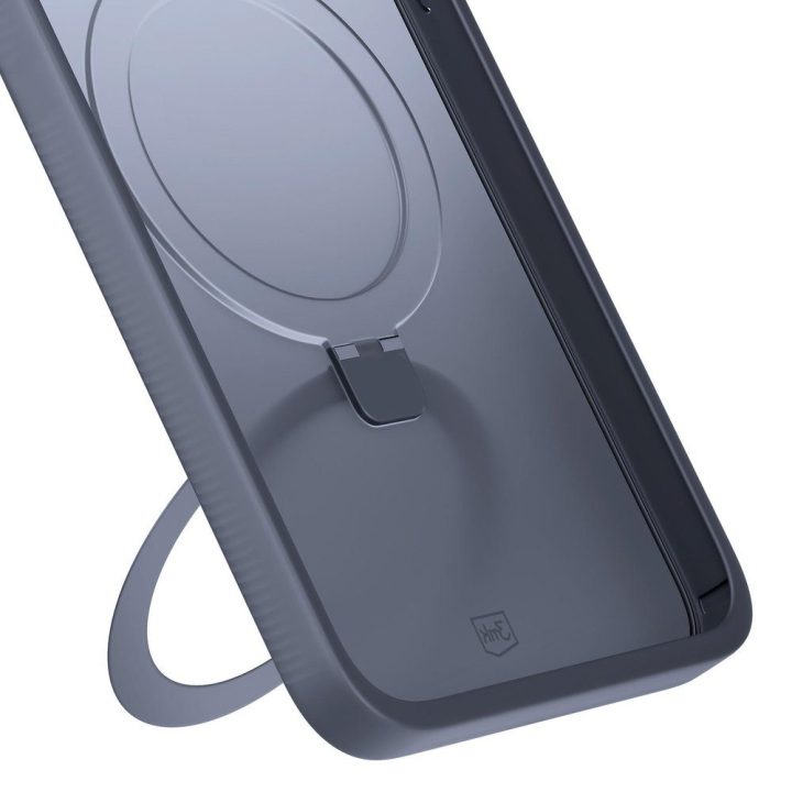 Dėklas 3mk Smoke Case Mag&Stand Apple iPhone 16E telefonui, juodas