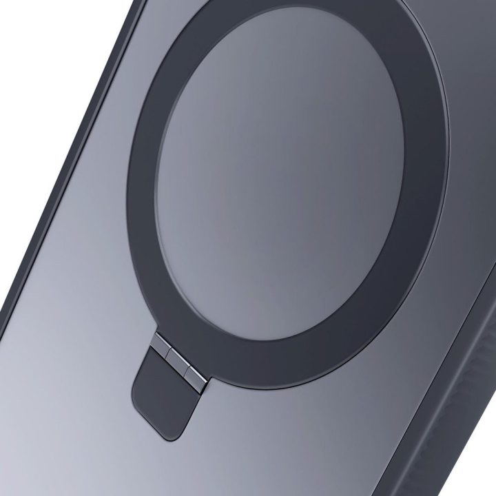 Dėklas 3mk Smoke Case Mag&Stand Apple iPhone 16E telefonui, juodas