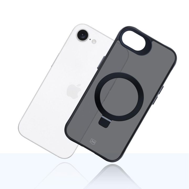 Dėklas 3mk Smoke Case Mag&Stand Apple iPhone 16E telefonui, juodas