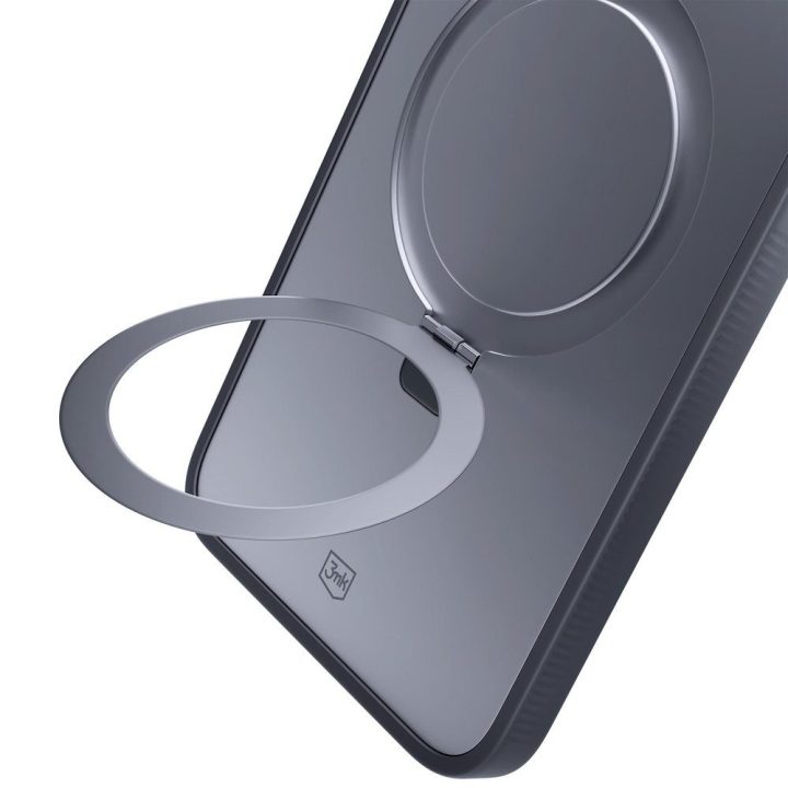 Dėklas 3mk Smoke Case Mag&Stand Apple iPhone 16E telefonui, juodas