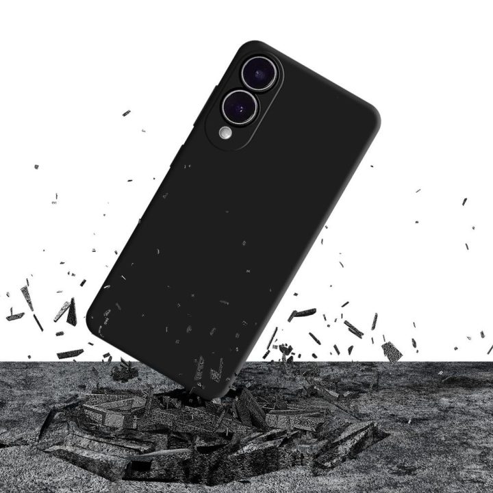 Silikoninis dėklas Samsung Galaxy S25 Edge – juodas