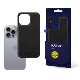 Juodas dėklas Apple iPhone 16 Pro Max telefonui 3mk Hardy Silicone MagCase