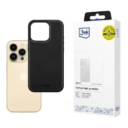 „3mk Hardy Apple Silky“ silikoninis „MagCase“ dėklas „Apple iPhone 14 Pro“ telefonui, juodas