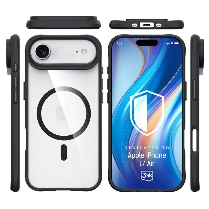 3mk Satin Armor MagCase dėklas iPhone 17 Air telefonui, baltas